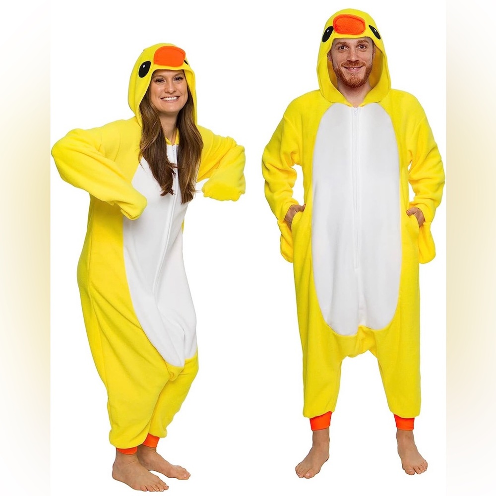 Yellow Duck Adult Onesie Costume